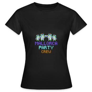 Unicorn Mallorca Party Crew Funny - Women's T-Shirt - black - Front - AI Model Female 172 dark (172cm)