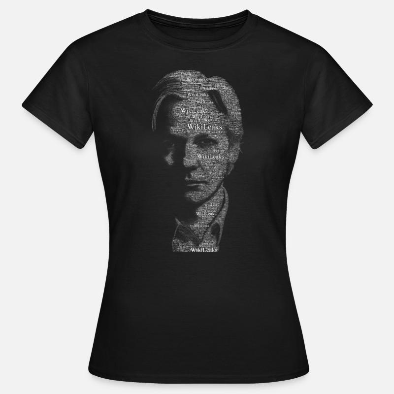 Typographical Assange - Women's T-Shirt - black