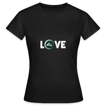 Sporty Hobby Leidenschaft Weitsprung - Frauen T-Shirt - Schwarz - Vorne - AI Model Female 172 dark (172cm)