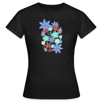 fleurs, fleurs, printemps, fleurs - T-shirt Femme - noir - Devant - AI Model Female 172 dark (172cm)