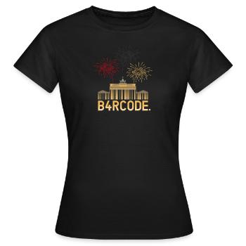 B4RCODE. German Unity - Women's T-Shirt - black - Front - AI Model Female 172 dark (172cm)