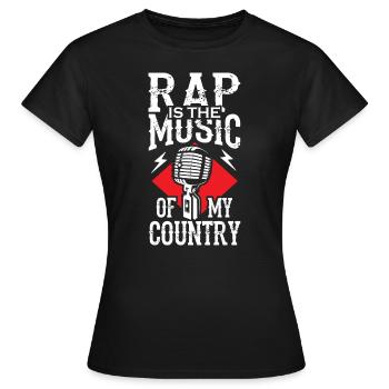 RAP est la musique de mon pays - T-shirt Femme - noir - Devant - AI Model Female 172 dark (172cm)