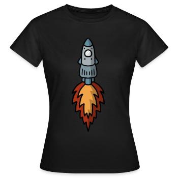 Rocket Rocket Fusée - Space space - Women's T-Shirt - black - Front - AI Model Female 172 dark (172cm)
