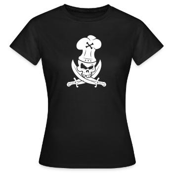 BLACK SKULL BBQ - T-shirt Femme - noir - Devant - AI Model Female 172 dark (172cm)