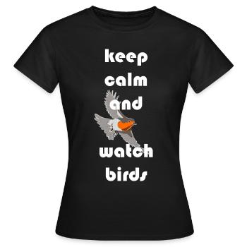 Bird Watching Birds Watching Birding Bird - Women's T-Shirt - black - Front - AI Model Female 172 dark (172cm)