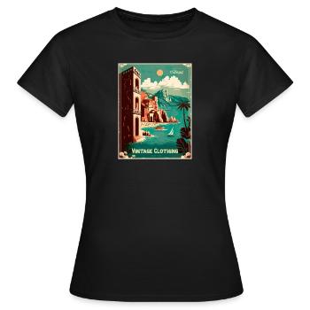 Vintage Clothing Coast - Frauen T-Shirt - Schwarz - Vorne - AI Model Female 172 dark (172cm)