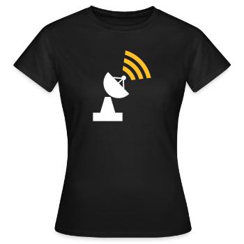 Wlan - Frauen T-Shirt - Schwarz - Vorne - AI Model Female 172 dark (172cm)