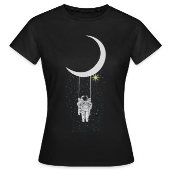 astronaut - Women's T-Shirt - black - Front - AI Model Female 172 dark (172cm)