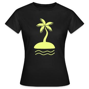 Urlaubs T-shirt mit Pame zum selbst gestalten  - Frauen T-Shirt - Schwarz - Vorne - AI Model Female 172 dark (172cm)