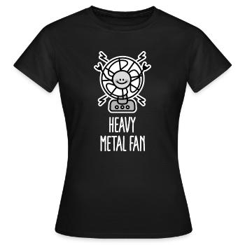 Rockmusik Wortspiel, Fan de Heavy Metal, Hard rock - T-shirt Femme - noir - Devant - AI Model Female 172 dark (172cm)
