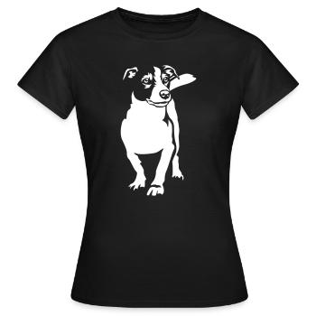 Jack Russell Terrier « Black Edition » - T-shirt Femme - noir - Devant - AI Model Female 172 dark (172cm)