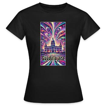 Guadalajara Mexico art design - Women's T-Shirt - black - Front - AI Model Female 172 dark (172cm)