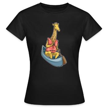 Petit bateau girafe - T-shirt Femme - noir - Devant - AI Model Female 172 dark (172cm)