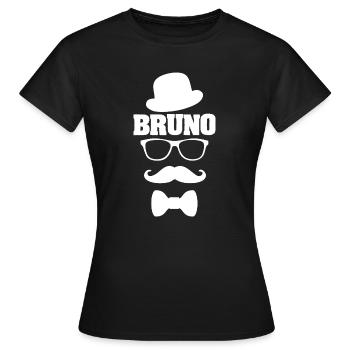 Vorname Bruno - Frauen T-Shirt - Schwarz - Vorne - AI Model Female 172 dark (172cm)