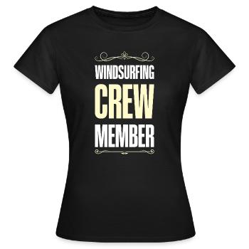 Windsurfing Crew - Frauen T-Shirt - Schwarz - Vorne - AI Model Female 172 dark (172cm)