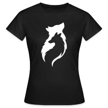 Wolf in Wolf Mystical Wilderness Art - Women's T-Shirt - black - Front - AI Model Female 172 dark (172cm)