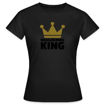 Bouldering King - T-shirt Femme - noir - Devant - AI Model Female 172 dark (172cm)