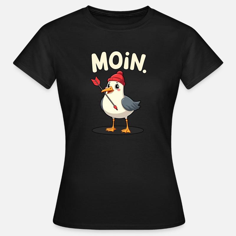 Fléchettes Fléchettes Moin Seagull avec fléchettes - T-shirt Femme - noir