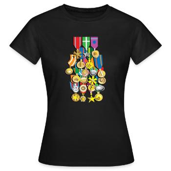 Medailles - T-shirt Femme - noir - Devant - AI Model Female 172 dark (172cm)