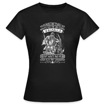 Walhalla ruft nach dir - Frauen T-Shirt - Schwarz - Vorne - AI Model Female 172 dark (172cm)