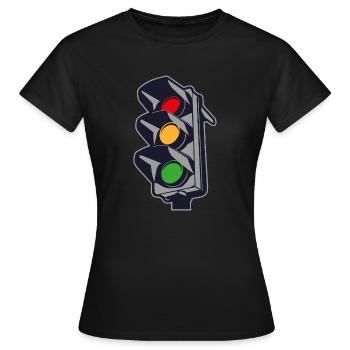 Ampel - Frauen T-Shirt - Schwarz - Vorne - AI Model Female 172 dark (172cm)