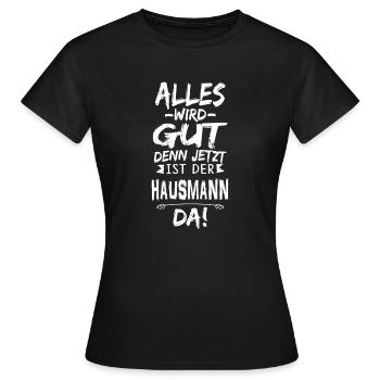 HAUSMANN - Frauen T-Shirt - Schwarz - Vorne - AI Model Female 172 dark (172cm)