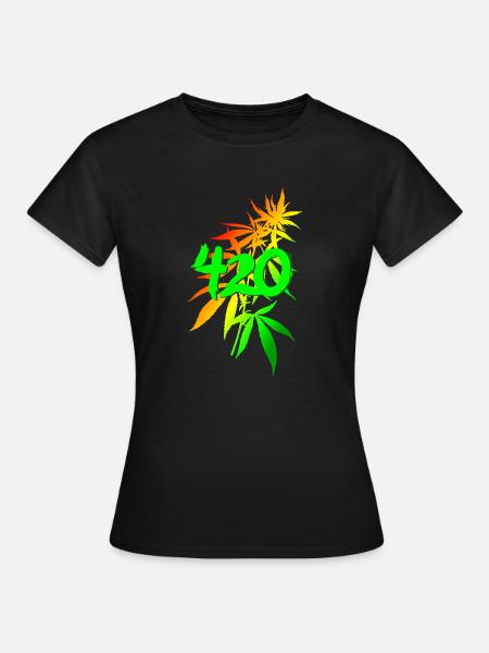 420 Cannabis - Frauen T-Shirt - Schwarz