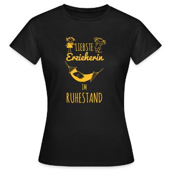 Dearest retired educator - Women's T-Shirt - black - Front - AI Model Female 172 dark (172cm)