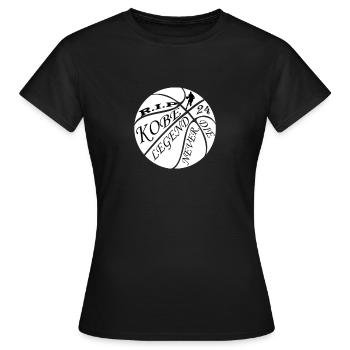KOBE RIP LEGEND NEVER DIE - Frauen T-Shirt - Schwarz - Vorne - AI Model Female 172 dark (172cm)