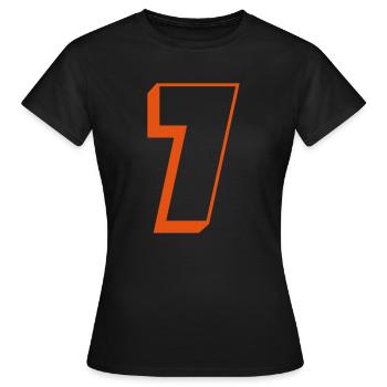 Numéro de maillot 7 - T-shirt Femme - noir - Devant - AI Model Female 172 dark (172cm)