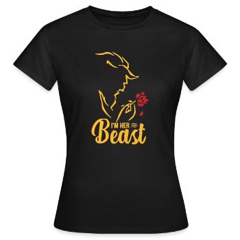 Her Beast - Frauen T-Shirt - Schwarz - Vorne - AI Model Female 172 dark (172cm)