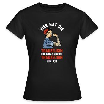 Trauzeugin - Frauen T-Shirt - Schwarz - Vorne - AI Model Female 172 dark (172cm)
