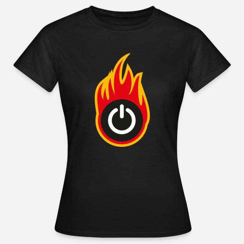 power button - Women's T-Shirt - black