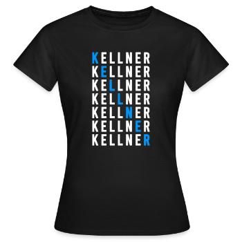 Kellner - Frauen T-Shirt - Schwarz - Vorne - AI Model Female 172 dark (172cm)