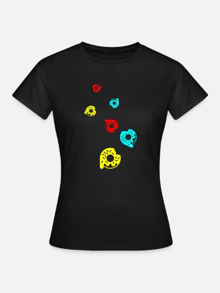 Donut essen - Frauen T-Shirt - Schwarz