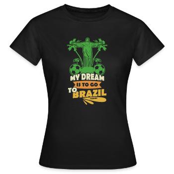 Brazil - Women's T-Shirt - black - Front - AI Model Female 172 dark (172cm)