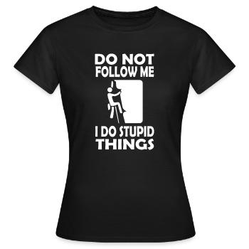climbing - Frauen T-Shirt - Schwarz - Vorne - AI Model Female 172 dark (172cm)