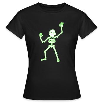 Skelett - Frauen T-Shirt - Schwarz - Vorne - AI Model Female 172 dark (172cm)