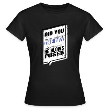 drôle de citation prise électrique activisme - T-shirt Femme - noir - Devant - AI Model Female 172 dark (172cm)