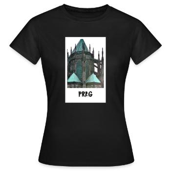 Prag travel picture - Frauen T-Shirt - Schwarz - Vorne - AI Model Female 172 dark (172cm)