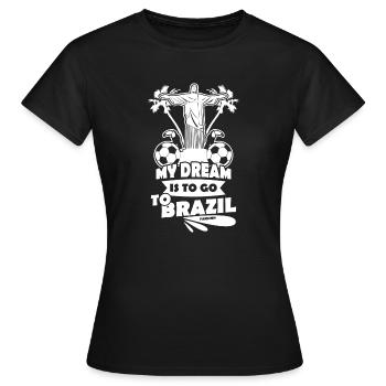 Brazil - Women's T-Shirt - black - Front - AI Model Female 172 dark (172cm)