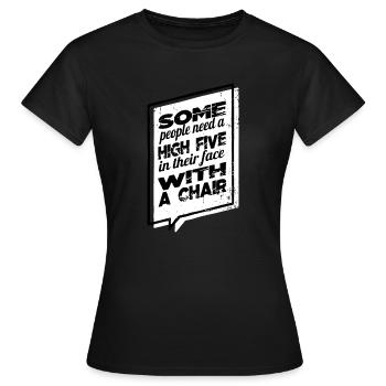 Idée cadeau Idée Cadeau Geek Heureux Dictons - T-shirt Femme - noir - Devant - AI Model Female 172 dark (172cm)