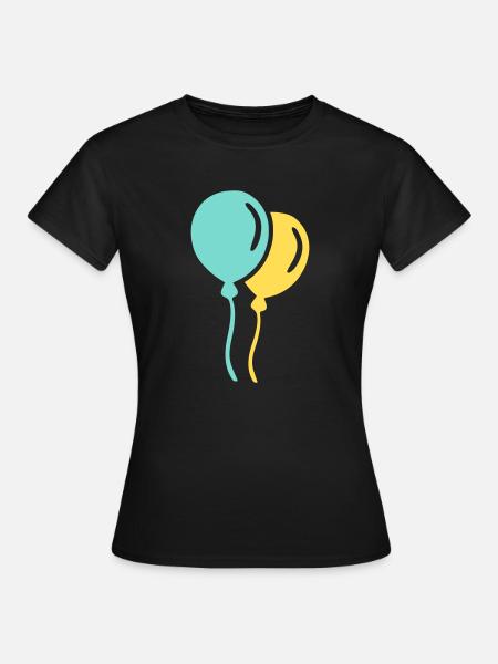 Luftballons - Frauen T-Shirt - Schwarz
