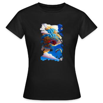 Sensations de parapente - T-shirt Femme - noir - Devant - AI Model Female 172 dark (172cm)