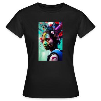 ARTWORK Zombie Gamergirl Whitney - T-shirt Femme - noir - Devant - AI Model Female 172 dark (172cm)