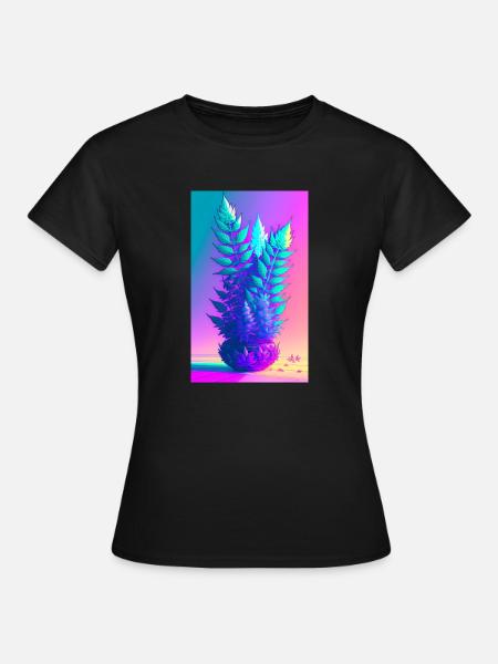 Buntes Gewächs - Frauen T-Shirt - Schwarz