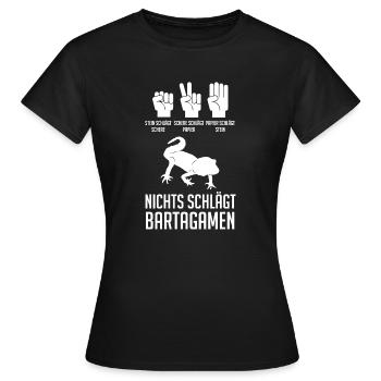 Reptilien Bartagame Bartagamen - Frauen T-Shirt - Schwarz - Vorne - AI Model Female 172 dark (172cm)
