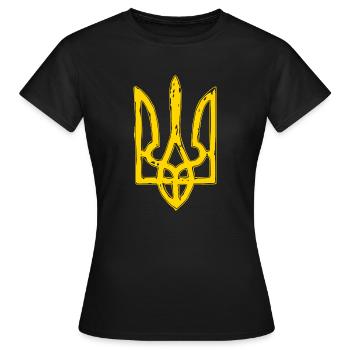 Trysub Ukraine Dreizack - Frauen T-Shirt - Schwarz - Vorne - AI Model Female 172 dark (172cm)