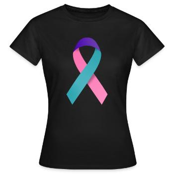 Mourning ribbon - Women's T-Shirt - black - Front - AI Model Female 172 dark (172cm)