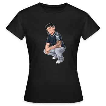Rieser Grantler // Illustration - Frauen T-Shirt - Schwarz - Vorne - AI Model Female 172 dark (172cm)